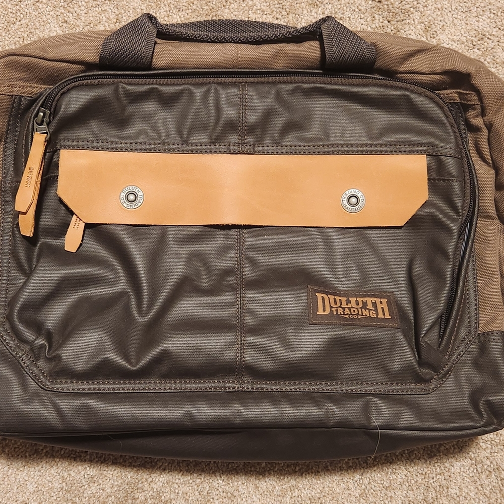 Duluth Trading Co Black and Brown Men's Briefcase